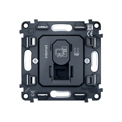 VM188 Механизм компьютерной розетки RJ-45 (8P8C) CAT6 с автоматической защитной шторкой QUANT