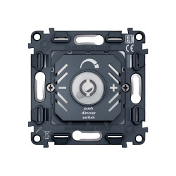 VM136 Механизм светорегулятора универсального поворотно-нажимного 25-600W/LED 5-300W QUANT (EXTRA CONTROL)