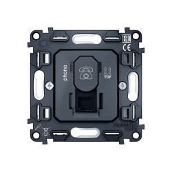 VM190 Механизм телефонной розетки RJ-11 (4P4C) с автоматической защитной шторкой QUANT